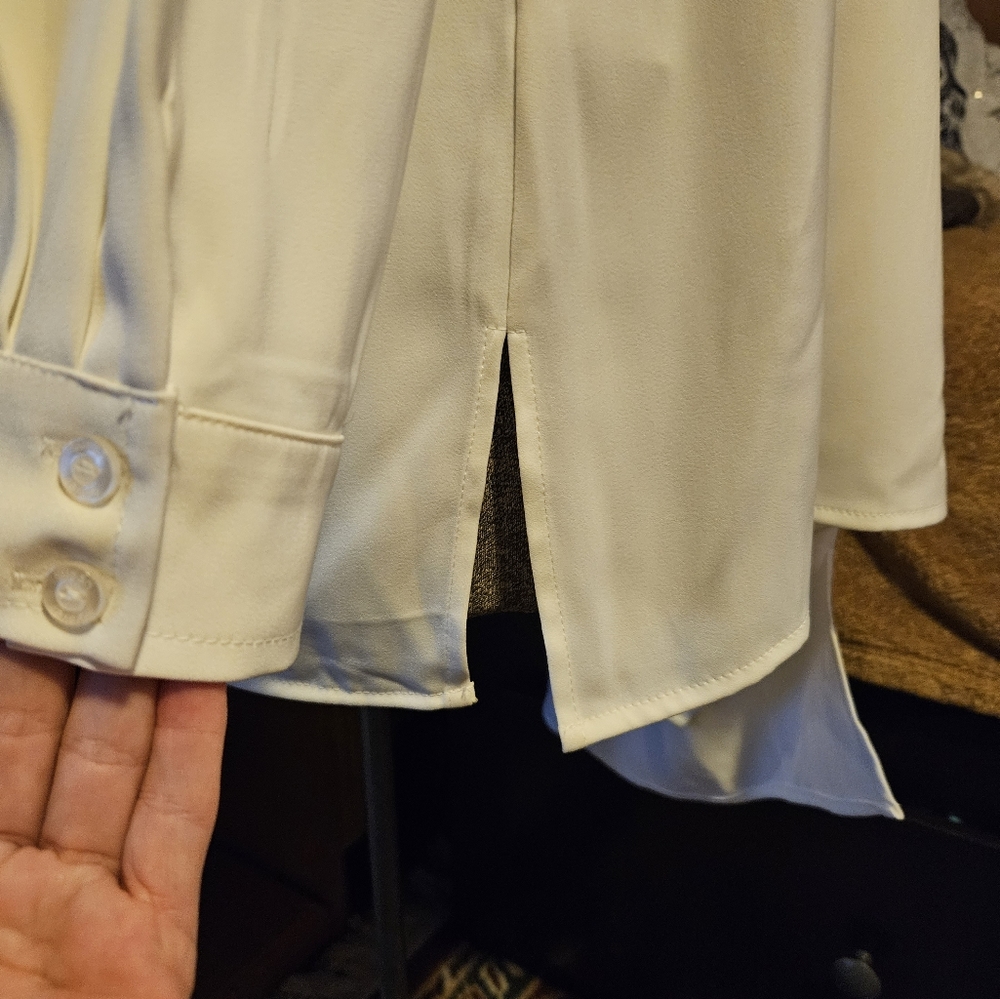 NWOT Suzanne Graver oversized blouse,size small,cream color - Picture 8 of 10